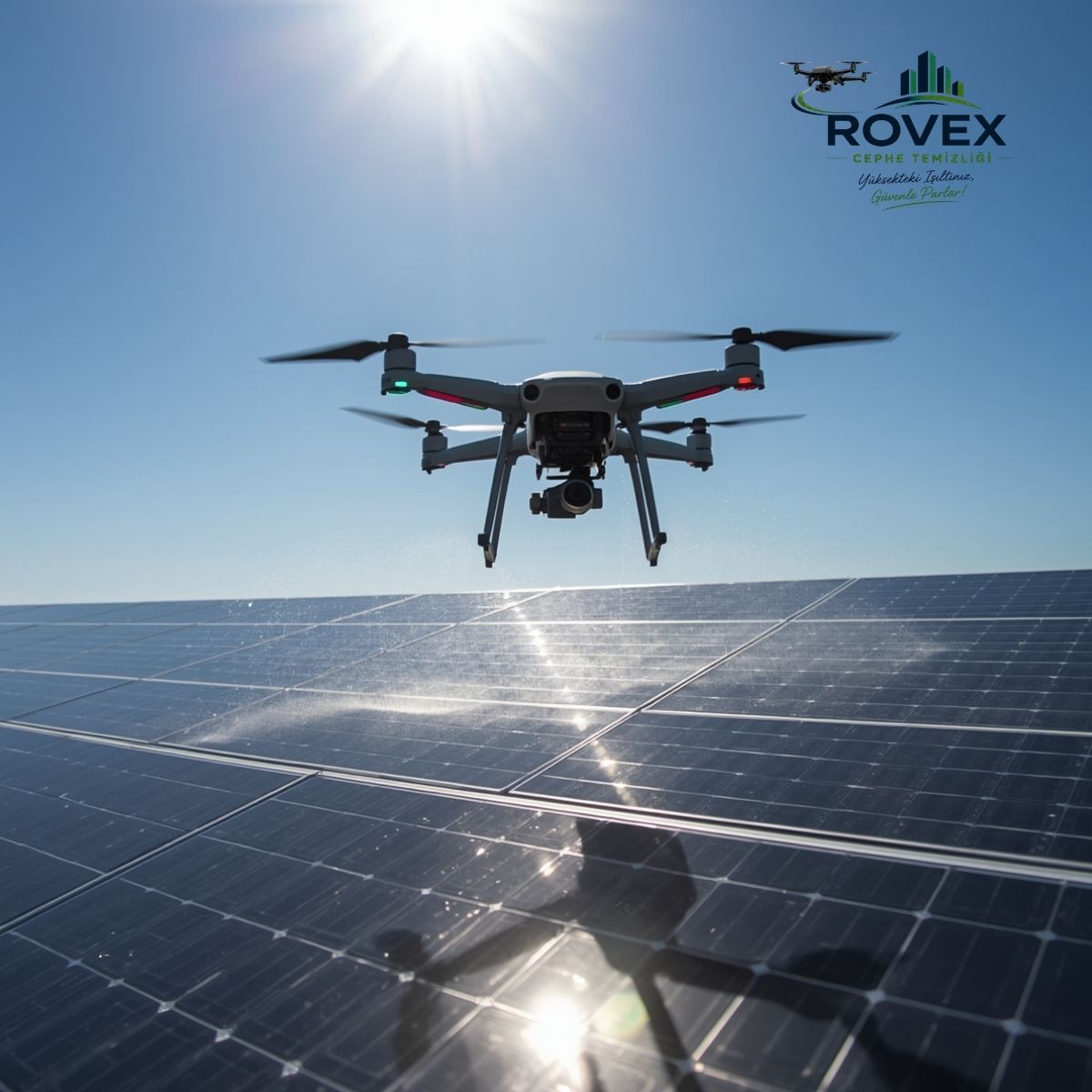 Drone ile Güneş Paneli Temizliği